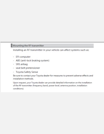 toyota vellfire 2018-2019 owners manual in english